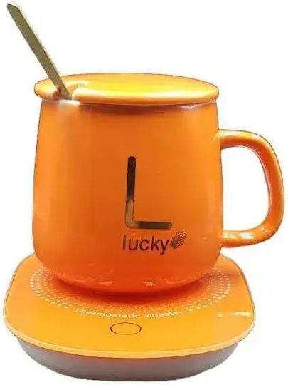 Πήλινη Κούπα Θερμαινόμενη Βάση Lucky Πορτοκαλί Πήλινη Κούπα Θερμαινόμενη Βάση Lucky Πορτοκαλί