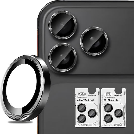 Стъкло За Камера Erbord Optik Pro iPhone 17 Pro 17 Pro Max Черно