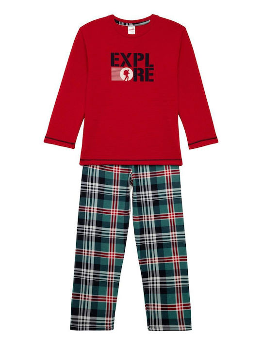 Minerva Kids' Pajamas Cotton Red Explore