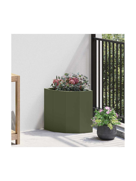 vidaXL Topf Metallisch Olive, Green 30x30x35cm.