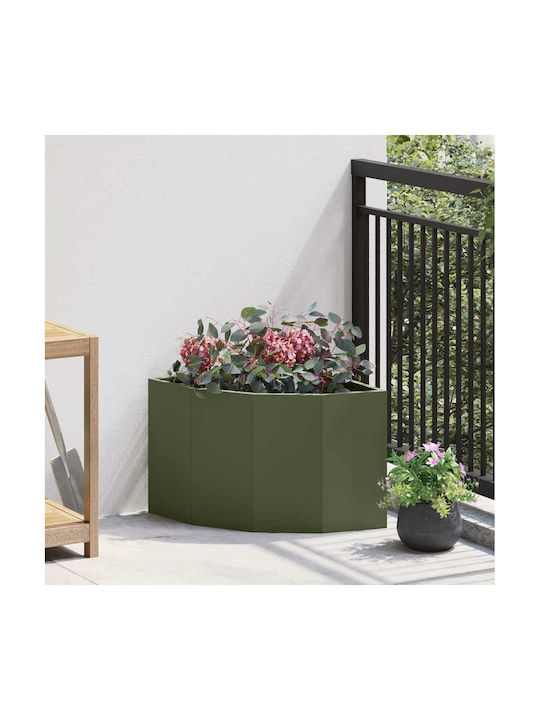vidaXL Pot Metallic Olive, Green 45x45x35cm.
