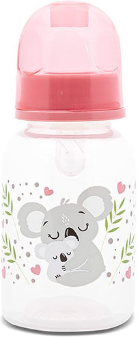 Lorelli Plastic Baby Bottle Anti-Colic with Silicone Nipple for 0+, 0+ m, months Pink 125ml