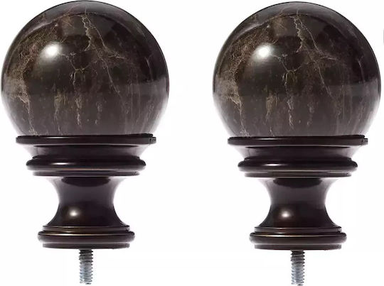 Amazon Basics Curtain wood end Bronze 2pcs