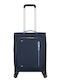 American Tourister Cloudrider Kabinenkoffer Blau mit 4 Rädern Höhe 55cm