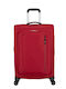 American Tourister Spinner Среден Куфар За Пътуване Червен С 4 Колела