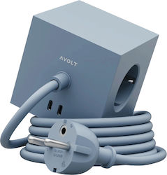 AVOLT PowerCube 3 Θέσεων με Καλώδιο 3m/ Μπλε AVOLT PowerCube 3 Θέσεων με Καλώδιο 3m/ Μπλε