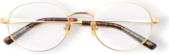 Gast Mira Matte Gold Unisex Οβάλ Γυαλιά Οράσεως Μεταλλικά Ματ Χρυσό