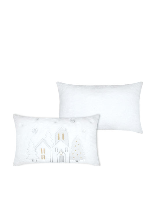 Christmas Fur Pillow 30x50 S-f Hohoho Blanc C3d832002 30x50