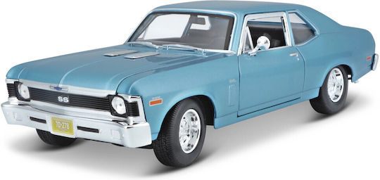Metal Car Maisto 1 18 Special Edition 1970 Chevrolet Nova SS Coupe Blue Met.48 31132 Bu
