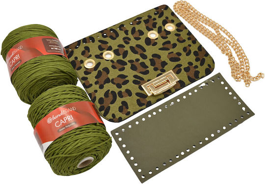 Glamour Cap Kit 25cm Pony Skin Green Metallic Accessories Thread Capri 600g Light Khaki