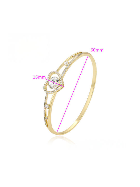 Chrysothemiss Brățară Pentru Femei Aurora Embrace Inima Cristal Și Zircon Alb