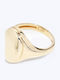 Lunaorocreations Frauen Chevalier Ring 14K Gelb Gold Oval