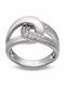 Savvas Design Ring with Diamond made of White gold 18K