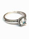 Amalfi Accessories Ring with Zircon made of Silver