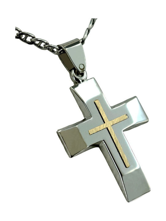 VTJ Men's Cross from Silver with Chain