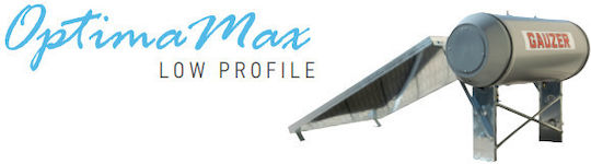 Gauzer Optima Max Low Profile Ηλιακός Θερμοσίφωνας 120lt Ατσάλι Τριπλής Ενέργειας 2τ.μ. Επιλεκτικός
