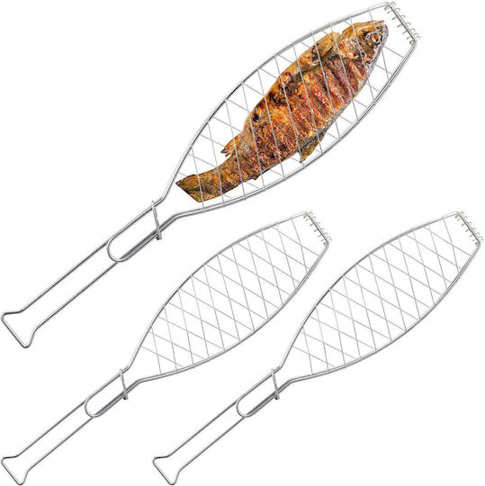 Fish Grill 3-teiliges Edelstahl-Set 1,5 X 54 X 12,5 Cm