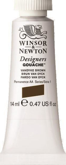 Winsor & Newton Tempera Paints Vandyke Brown in Tube 14ml 1pcs