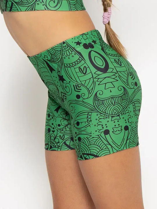 Kids Legging Short Green
