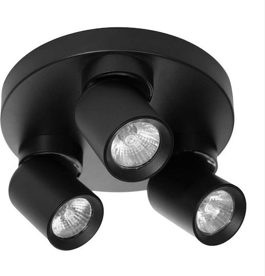 Evivak Triple Spot with Socket GU10 in Black Color