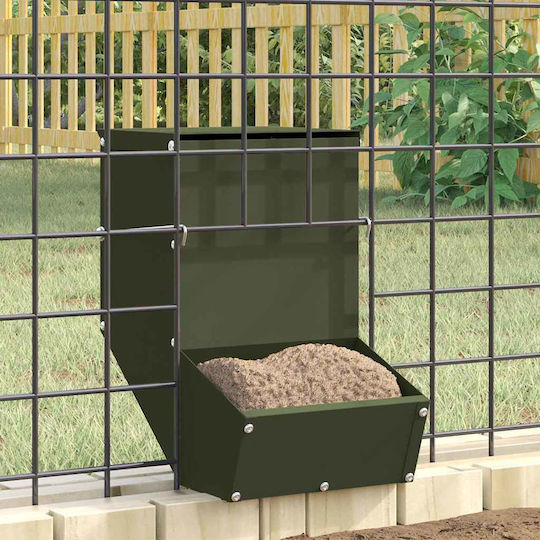 vidaXL Hamster olive Feeder with Capacity 1.5kg 17.5x26x28.5cm.