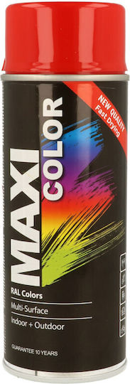 Maxicolor Спрей Грунд Висока температура с Блестящ Ефект Червено Яркочервено RAL 3020 400мл