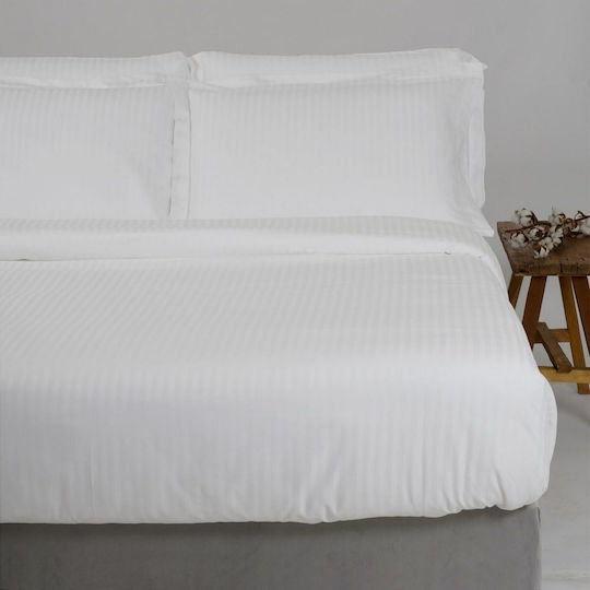 Lin De Luxe Παπλωματοθήκη Ξενοδοχείου Βαμβακερή 240x260εκ.
