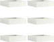 vidaXL Metal Garden Border in White Color 50x50cm