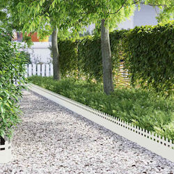 vidaXL Metal Garden Border in White Color 1.03m...