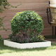 vidaXL Metal Garden Border in White Color 60x60cm