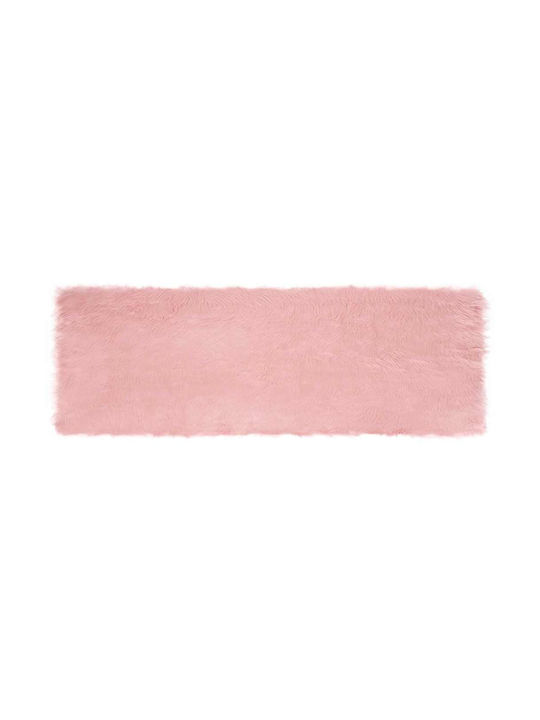 vidaXL Rug Rectangular Leather Pink