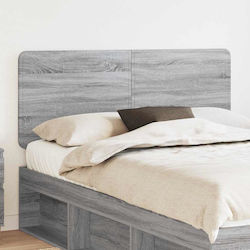 vidaXL Hölzernes Kopfteil Für Bett Grau Σονομα
