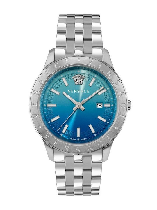 Versace Univers Men's Watch Battery with Silver Stainless Steel Bracelet
