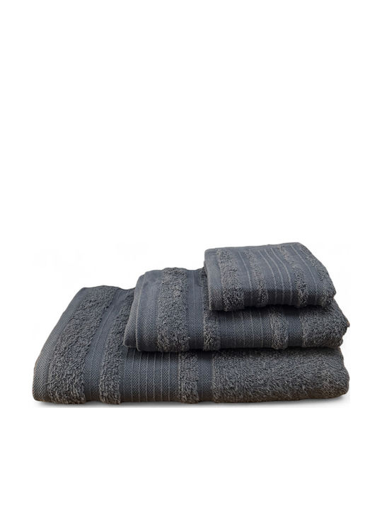 Olia Home Πετσέτα Χεριών 30x50εκ. Γκρι Βάρους 550gr/m²
