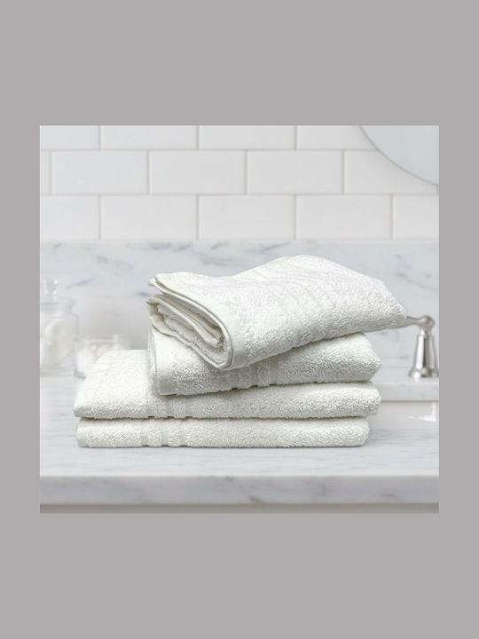 Olia Home Πετσέτα Προσώπου 50x90εκ. Λευκή Βάρους 500gr/m²