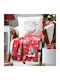 S-f Noel Σετ Κουβέρτα Fleece Καναπέ 130x160εκ. Rouge