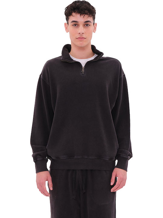 Dirty Laundry Φούτερ με Κουκούλα Washed Black