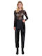 Damenjeans in Gerader Linie Cow Print