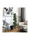 Outsunny Set of 2 Artificial Boxwood Spiral Plants for Indoor Outdoor Spaces Pot Ø32x120 cm Green 844-265v01