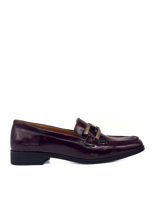 Women's Loafers in Burgundy Color