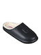 Men's Slippers with Fur Black