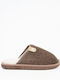 Men's Slippers with Fur Brown