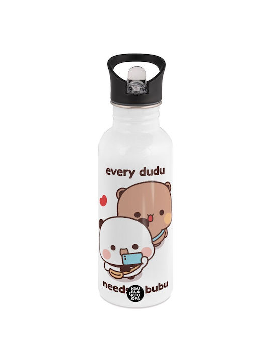 Koupakoupa Every Dudu Needs A Bubu Wasserflasche Rostfreier Stahl 592ml Weiß