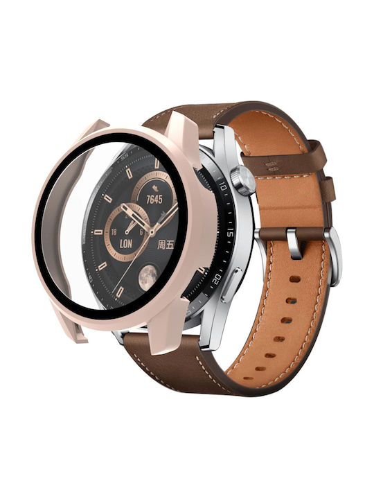 2 1 Tragbare Hülle + Glas Huawei Watch GT 3 42mm Rosa