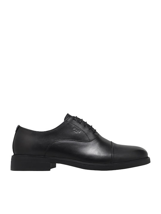 Boss Shoes Men's Leather Dress Shoes Black