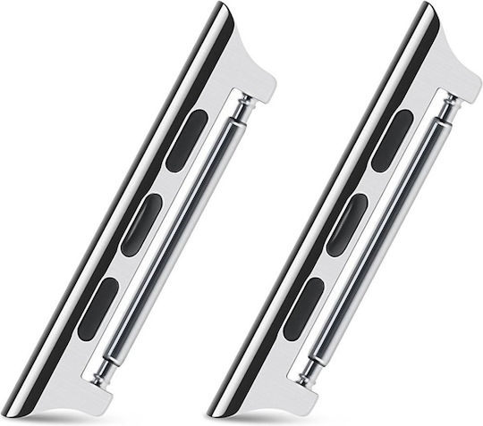 Κουμπί Ανοξείδωτο Ατσάλι Apple Watch 1 2 3 4 5 6 7 Se 38 40 41mm Ασημί