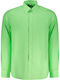Long-sleeved Cotton Shirt Green