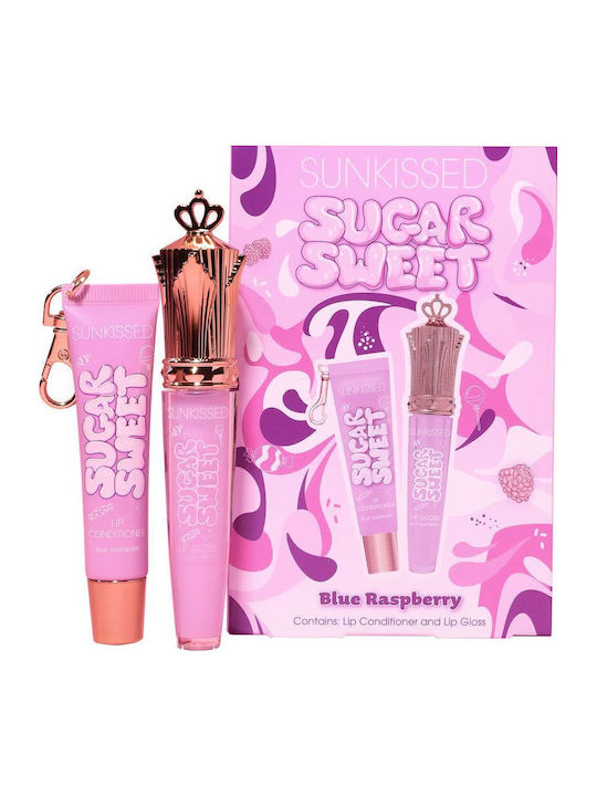 Sunkissed Sugar Sweet Lip Duo Blue Raspberry Scent Lip Gloss & Lip Conditioner Set Su31929