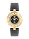 Versace Eon Lady Γυναικείο Ρολόι Μπαταρίας με Μαύρο Δερμάτινο Λουράκι