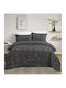 Olia Home Set Cearșafuri Single 170x260cm. Negru 3buc